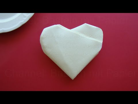 Видео: Сердце из салфетки