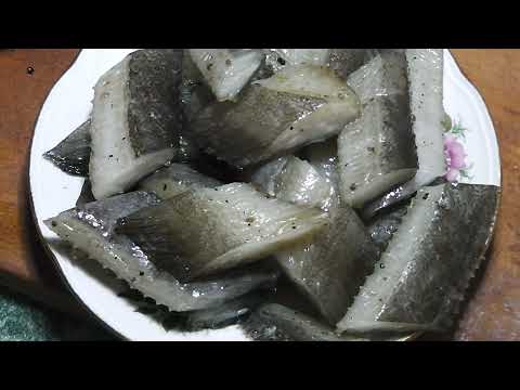 Видео: Вяленый край палтуса.