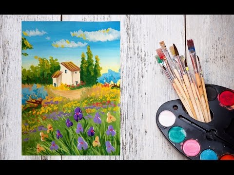 Видео: Рисуем Прованс гуашью
