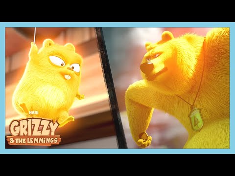 Видео: Гриззи и лемминги | Лемминг-паук против летающего медведя! | WildBrain Kids