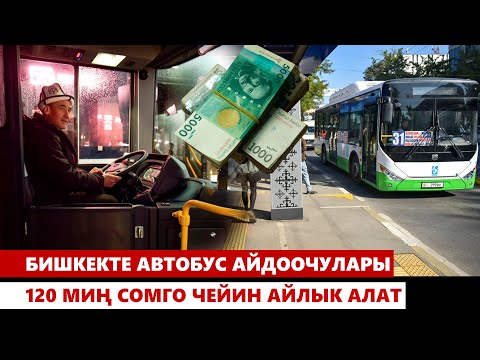 Видео: Бишкекте автобус айдоочулары 120 миң сомго чейин айлык алат