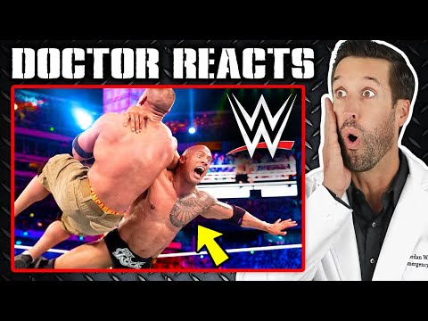 Видео: ВРАЧ смотрит на жестокие травмы в рестлинге WWE