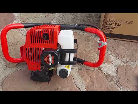 Видео: Буріння отворів під паркан мотобуром VITALS модель BUM 52n