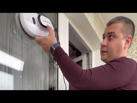 Видео: Робот для миття вікон Grunhelm GRW121SW