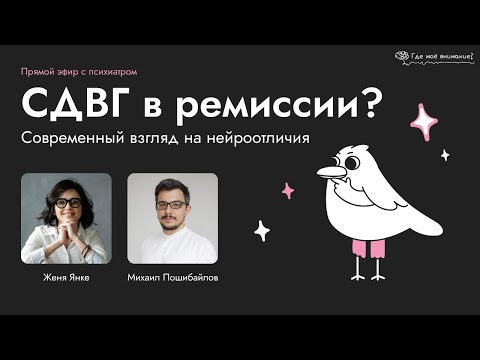 Видео: СДВГ в ремиссии. Современный взгляд на нейроотличия
