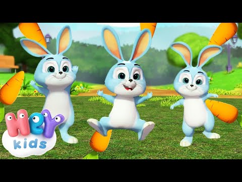 Видео: Хоп, зайче-байче 🐰 Бебешки песни -HeyKids