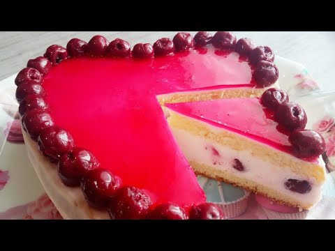 Видео: Бисквитный торт с нежным йогуртовым кремом, ко дню влюбленных! cake valentines day