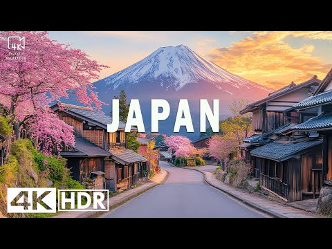 Видео: ПОЛЁТ НАД ЯПОНИЕЙ (4K UHD) — Панорамный вид на Японию: гора Фудзи, Киото, Токио с высоты птичьего по