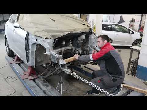 Видео: Восстановление  Киа Рио после удара в передок, спасаем лонжерон.