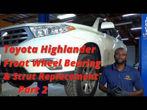 Видео: Замена переднего ступичного подшипника и стойки на Toyota Highlander. Часть 2