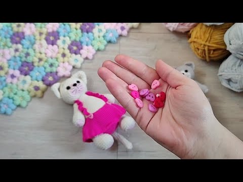 Видео: Связала одежду для котёнка || Две готовые игрушки || С чем я столкнулась при  шплинтовом креплении||