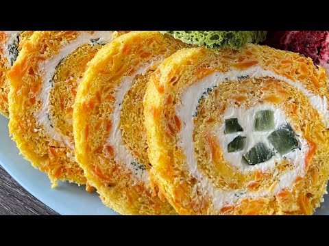 Видео: Сабизден жасалган рулет💛 Морковный рулет