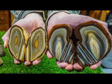 Видео: Распиливаем УДИВИТЕЛЬНЫЕ бразильские агаты!