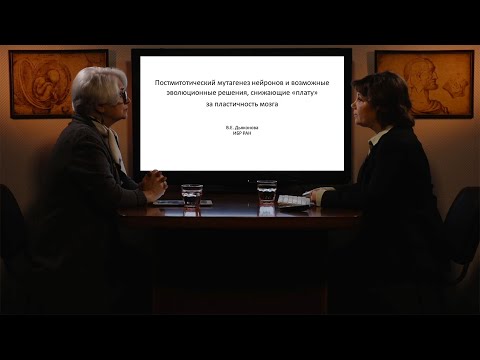 Видео: «Постмитотический мутагенез нейронов и возможные эволюционные решения». Гость: Дьяконова В.Е.