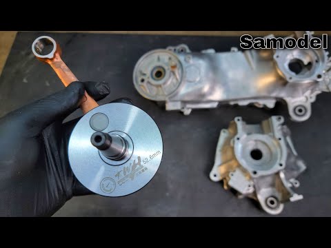 Видео: Фрезеровка картера для установки коленвала 52.6mm Big Bore на скутер Honda Dio 120cc