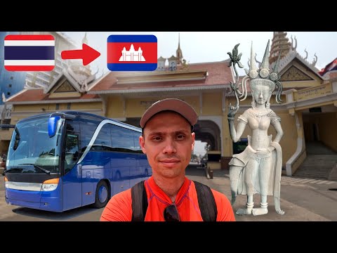 Видео: Из Таиланда в Камбоджу на автобусе. Первые впечатления в городе Сием Реп.