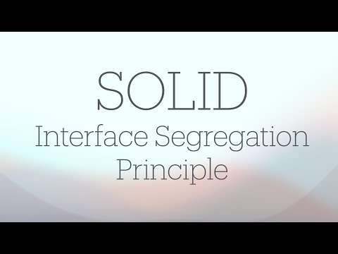 Видео: Выпуск 4. Interface Segregation Principle.