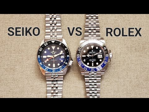 Видео: Seiko GMT против Rolex GMT — сравнение: SSK003 против 126710BLNR Batgirl