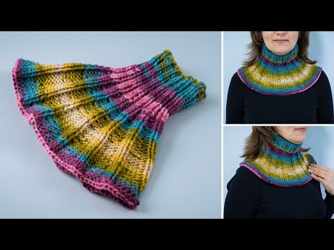 Видео: Простой вязаный снуд для начинающих!