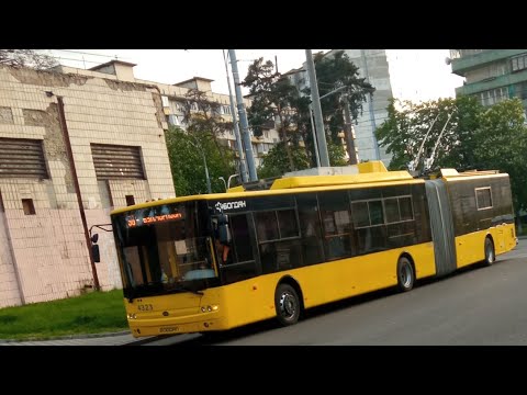Видео: Киевский троллейбусБогданТ901.10 бортовой номер4323маршрут номер 36обратно запись полного маршрута.