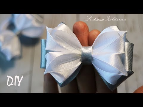 Видео: Простые ШКОЛЬНЫЕ БАНТИКИ из лент Канзаши МК DIY Simple SCHOOL ribbon BOWS