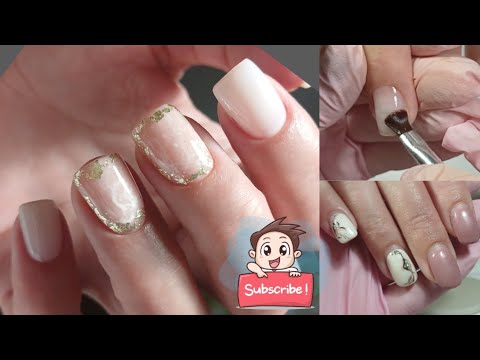 Видео: Корекція гелем.  Мармур за 5 хвилин. Ukrainian manicure.