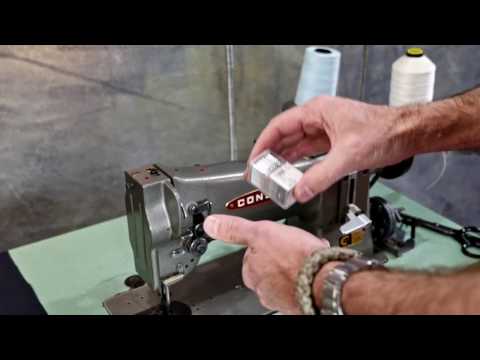 Видео: Какой размер ниток можно использовать в промышленной швейной машине с шагающей лапкой?
