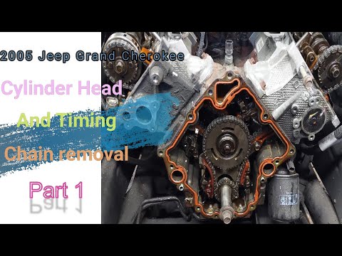 Видео: Прокладка головки блока цилиндров и цепи ГРМ для Jeep Grand Cherokee 4.7l V8 2005 года