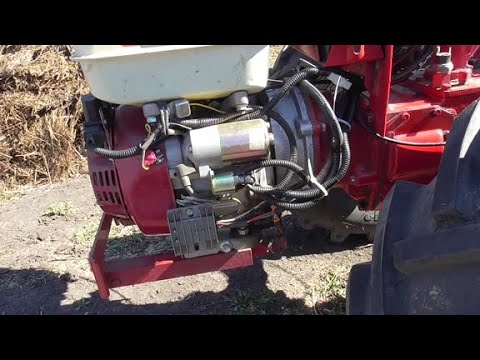 Видео: Электростартер и злектроуправление воздушной заслонкой для мотоблока МТЗ 09 с двигателем ВЕЙМА 9 лс.