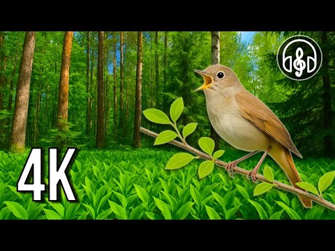 Видео: Пение птиц и звуки леса утром | Натуральные звуки природы в 4K