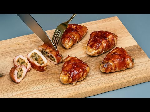 Видео: Как приготовить сочные рулетики из свинины с начинкой❓ Возьмите свиную вырезку, бекон и сыр ❗️