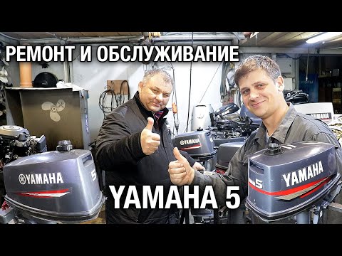Видео: Моторы Сергея Митягина на обслуживании. Обзор YAMAHA 5 и сравнение моторов