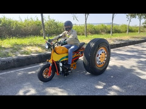 Видео: Попробуйте построить сумасшедший трайк из колес грузовика дома, и конец...