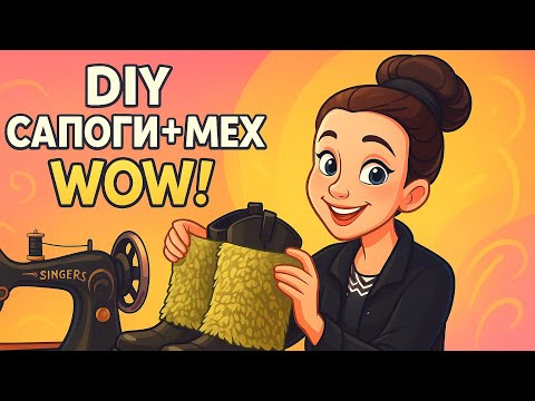 Видео: Как обновить старые сапоги ✂️ | Шьём стильные “чулки” из искусственного меха — модно и просто!