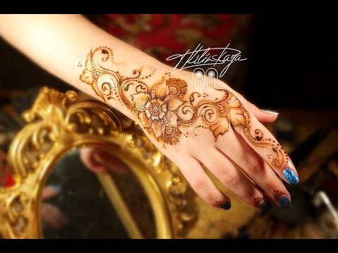 Видео: Floral Mehndi design/Цветочное мехенди