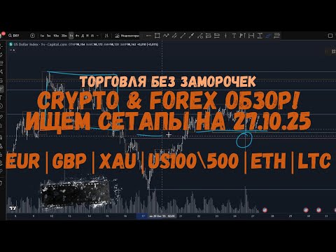 Видео: Утренний обзор рынка 27 октября | Индексы, Форекс и Крипта | Торгуем без заморочек!