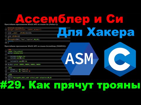 Видео: Ассемблер и Си для Хакера #29. Так прячутся трояны