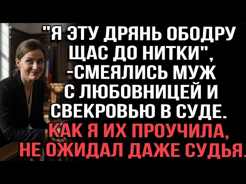 Видео: "Я эту дрянь ободру щас до последней копейки", — смеялись муж с любовницей и свекровью в суде.