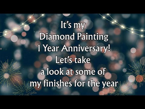 Видео: Оглядываясь на первый год алмазной живописи | Мои завершенные работы, любимые работы и путешествие