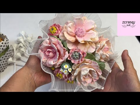 Видео: 3-Д квіти із зефіру 👍