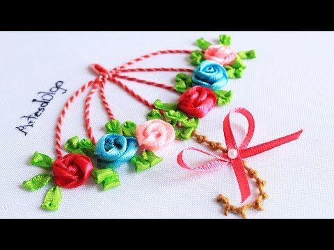 Видео: Зонты вышитые розами