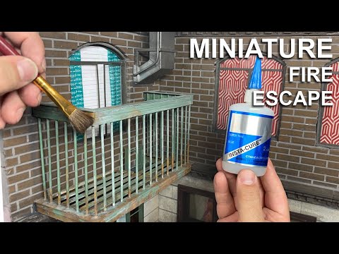 Видео: Как сделать миниатюрную пожарную лестницу в стиле диорамы