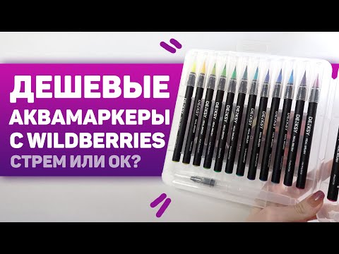 Видео: Бюджетные АКВАРЕЛЬНЫЕ МАРКЕРЫ Denksy // Нужны или нет? // Обзор и мнение