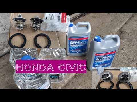 Видео: Замена термостата и антифриза Honda civic 8