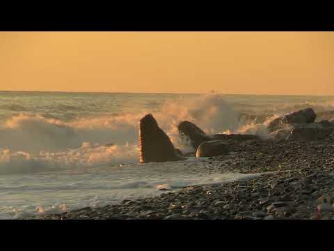 Видео: Шторм на пляже в Сочи. 