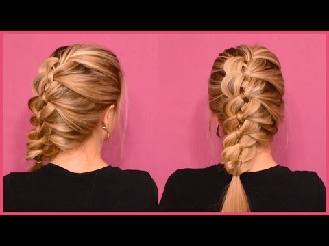 Видео: Коса из 4 прядей С Подхватом И Без Подхвата Самой Себе/Французская коса из 4 прядей