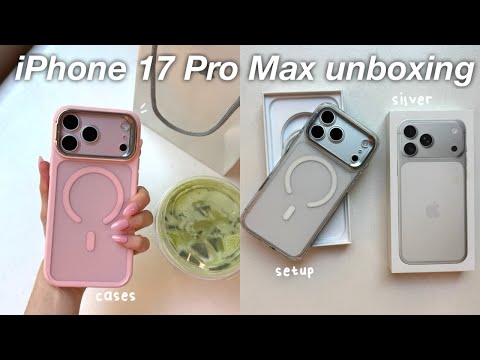 Видео: Эстетическая распаковка iPhone 17 Pro Max (серебристый)  аксессуары + настройка + тест камеры