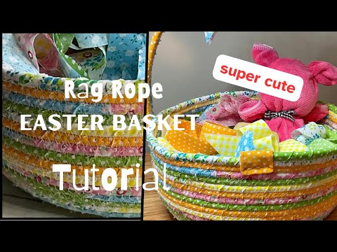 Видео: Пасхальная корзинка из веревки типа бельевой веревки и толстых четвертаков, очень мило