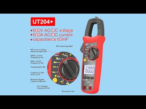 Видео: Токовые клещи до 600 Ампер UNI-T UT204+