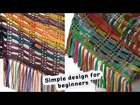 Видео: Как связать крючком современную и простую женскую шаль с идеальным дизайном и простоту в исполнении.